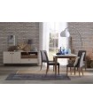 Bufet din pal cu usi si sertare, Mayer, 179x48x77 cm, alb, lemn