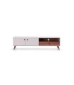 Comoda TV din pal, Mayer, 192 cm, alb, lemn
