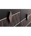 Comoda din pal, Diamond, 216x48x81 cm, nuc, negru grafit