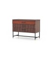 Comoda din pal cu 3 sertare, Matilda, 109.5x50x82 cm, nuc
