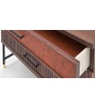 Comoda din pal cu 3 sertare, Matilda, 109.5x50x82 cm, nuc
