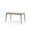 Masa dining extensibila, din pal, Brita, 160x86x78 cm, bej