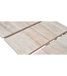 Masa dining extensibila, din pal, Brita, 160x86x78 cm, bej