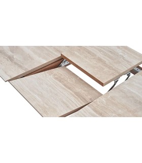 Masa dining extensibila, din pal, Brita, 160x86x78 cm, bej