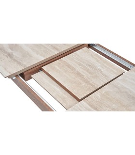 Masa dining extensibila, din pal, Brita, 160x86x78 cm, bej