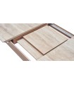 Masa dining extensibila, din pal, Brita, 160x86x78 cm, bej