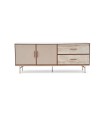 Bufet din pal cu 2 usi si 2 sertare, Brita, 209x49x83 cm, bej