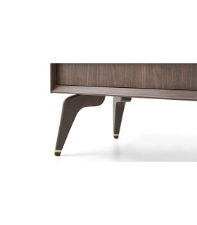 Biblioteca din pal, cu usi si sertar, Venera, 92x45x156 cm, nuc