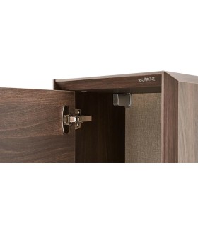 Raft suspendat din pal si metal, Venera, 60 cm, nuc