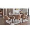 Masa dining extensibila, Likya, 210x90x76 cm, nuc