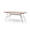 Masa dining din pal si metal, Brita, 99x200x77 cm, bej