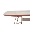 Masa dining din pal si metal, Brita, 99x200x77 cm, bej