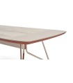 Masa dining din pal si metal, Brita, 99x200x77 cm, bej