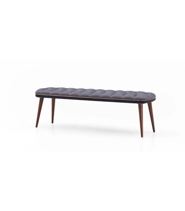 Bancheta tapitata Diamond, 140x45x44 cm, gri