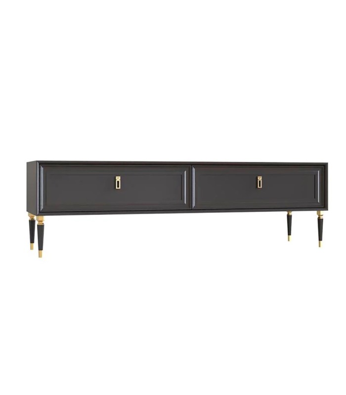 Comoda TV din pal si MDF, Lorenta, 180 cm, antracit