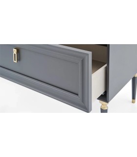 Comoda TV din pal si MDF, Lorenta, 180 cm, antracit