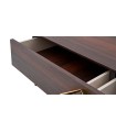 Masuta cafea din pal si MDF, Valentin, 113x65x41 cm, nuc, gri