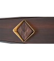 Masuta cafea din pal si MDF, Valentin, 113x65x41 cm, nuc, gri