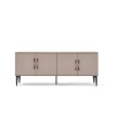 Bufet din pal cu 4 usi, Nova, 202x50x81 cm, nuc, bej