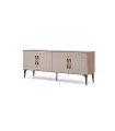 Bufet din pal cu 4 usi, Nova, 202x50x81 cm, nuc, bej