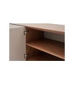 Bufet din pal cu 4 usi, Nova, 202x50x81 cm, nuc, bej