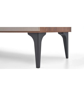 Bufet din pal cu 4 usi, Nova, 202x50x81 cm, nuc, bej