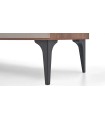 Bufet din pal cu 4 usi, Nova, 202x50x81 cm, nuc, bej