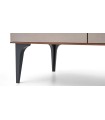 Bufet din pal cu 4 usi, Nova, 202x50x81 cm, nuc, bej