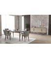 Bufet din pal cu 4 usi, Nova, 202x50x81 cm, nuc, bej
