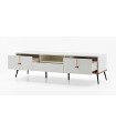 Comoda TV din pal, Larina, 182 cm, alb, lemn