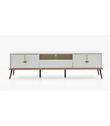 Comoda TV din pal, Larina, 182 cm, alb, lemn