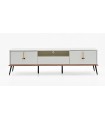 Comoda TV din pal, Larina, 182 cm, alb, lemn