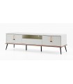 Comoda TV din pal, Larina, 182 cm, alb, lemn