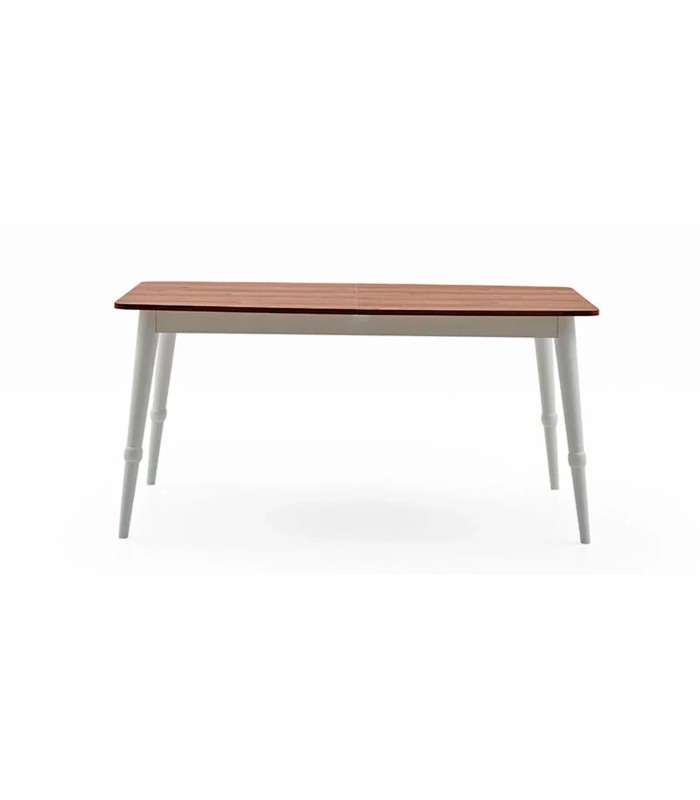 Masa dining extensibila, din pal , Larina, 160x95x76 cm, alb, lemn