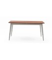 Masa dining extensibila, din pal , Larina, 160x95x76 cm, alb, lemn