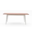 Masa dining extensibila, din pal , Larina, 160x95x76 cm, alb, lemn
