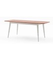 Masa dining extensibila, din pal , Larina, 160x95x76 cm, alb, lemn