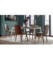 Masa dining extensibila, din pal , Larina, 160x95x76 cm, alb, lemn