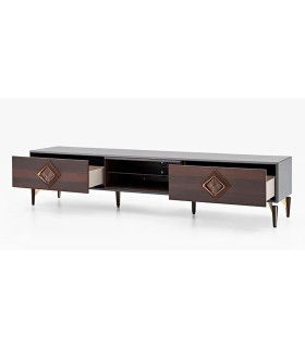 Comoda TV din pal, Valentin, 240 cm, nuc