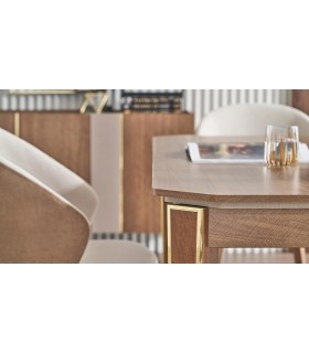 Masa dining din pal, Likya, 180x90x75 cm, nuc
