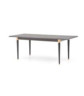 Masa dining extensibila, din pal, Lorenta 160x90x78 cm, gri antracit