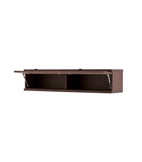 Raft de perete din pal cu 2 usi, Matilda, 144x35.4x29.6 cm, nuc