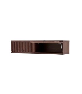 Raft de perete din pal cu 2 usi, Matilda, 144x35.4x29.6 cm, nuc