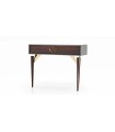 Consola din pal cu sertar, Valentin, 120x45x93 cm, nuc, gri