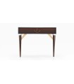 Consola din pal cu sertar, Valentin, 120x45x93 cm, nuc, gri