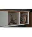 Raft suspendat din pal, Larina, 182 cm, alb, lemn