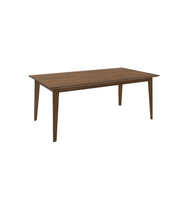 Masa dining din pal si MDF, Carbon, 190x100x80 cm, nuc