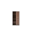 Biblioteca din pal si MDF, cu usa si rafturi, Hector Young, 90x42x180 cm, stejar gri
