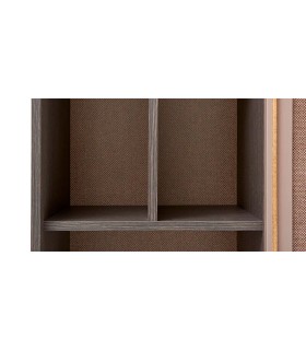 Biblioteca din pal si MDF, cu usa si rafturi, Hector Young, 90x42x180 cm, stejar gri