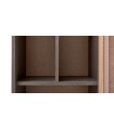 Biblioteca din pal si MDF, cu usa si rafturi, Hector Young, 90x42x180 cm, stejar gri